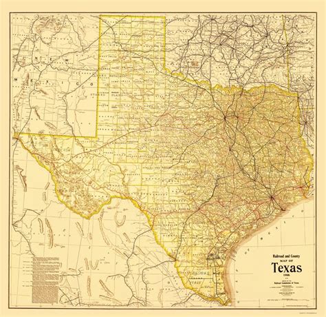 Texas Important Railroads Map