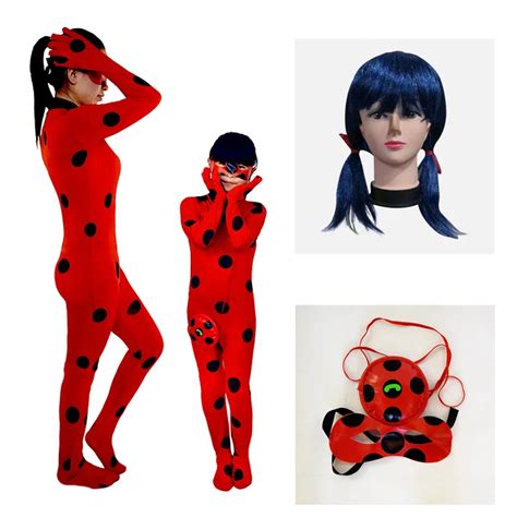 Spandex Lady bug Costume Adult Kids Girls Costumes LadyBug Zentai Suit ...