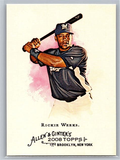 2008 Topps Allen Ginter Baseball 43 Rickie Weeks Milwaukee Brewers