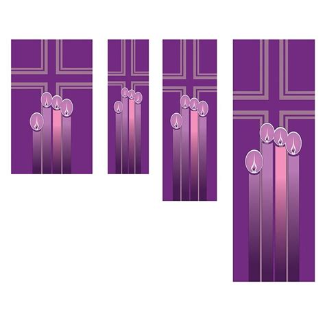 Advent Candles Church Banner - Clergy Apparel - Church Robes