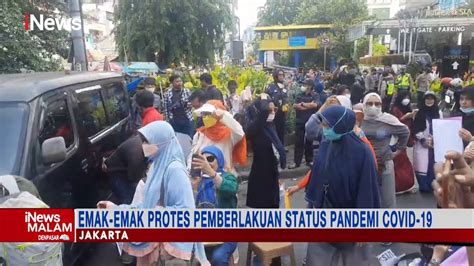 Aksi Protes Pencabutan Status Pandemi Belasan Emak Emak Dibubarkan