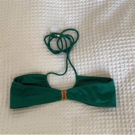 Sommer Swim Emerald Halter Bikini Top Size Depop