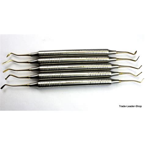 Composite Set 5 Pcs GOLD Dental Filling Instrument With Sterlization