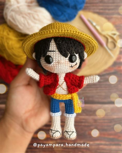 Monkey D Luffy One Piece Amigurumi Pattern ESP Etsy Canada