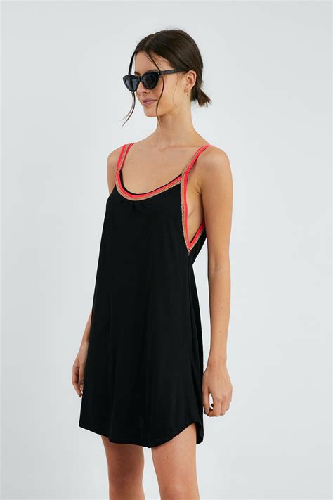 Ripley Salida Playa Corta Mujer Permuta Beachwear Negro Vestido Khia