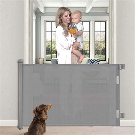 Retractable Baby Gate Extra Wide Baby Safety Gates33 Tall Extends