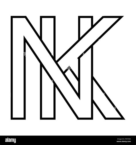 Logo Sign Nk Kn Icon Double Letters Logotype N K Stock Vector Image And Art Alamy