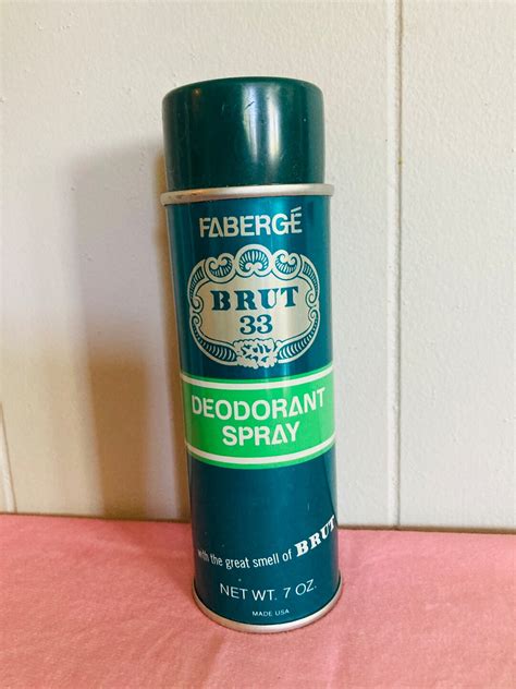 Vintage Green Brut 33 Deodorant Spray 7oz Can Etsy