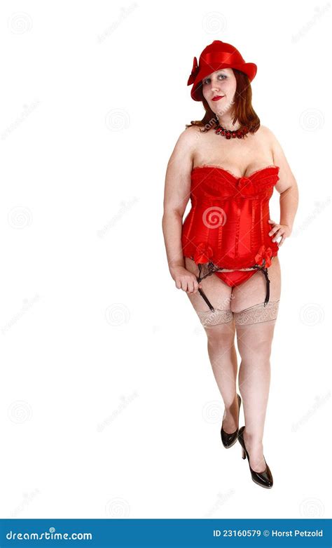 Donna In Corsetto Rosso Immagine Stock Immagine Di Persona 23160579