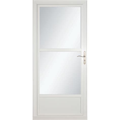 Larson Tradewinds Selection 32 In X 81 In White Aluminum Reversible Hinge Storm Door Mid View