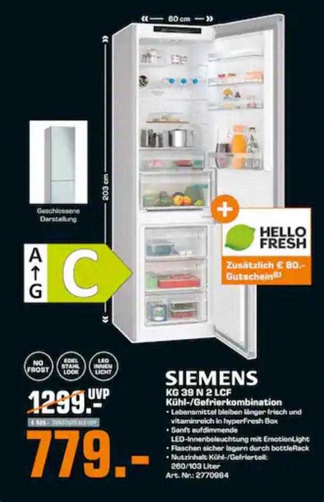 Siemens Kg 39 N 2 Lcf Kühl Gefrierkombination Angebot bei Saturn