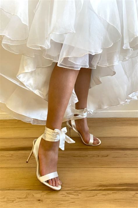 White Satin Heels High Heel Sandals Lace Up High Heels Lulus