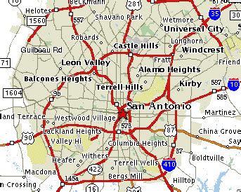 Fort Sam Houston Map | Zip Code Map