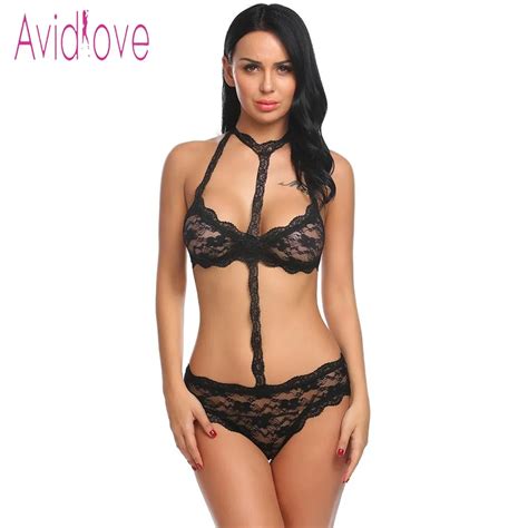 Avidlove New Sexy Lingerie Hot Erotic Teddies Bodysuit Women Halter