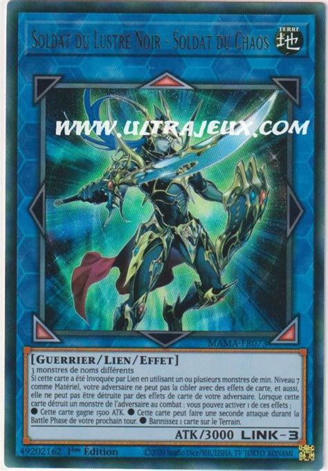 Soldat Du Lustre Noir Soldat Du Chaos Mama Fr073 [carte Yu Gi Oh Cartes à L Unité Français