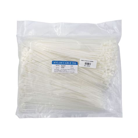 Steve Leif Nylon Cable Tie 3x200mm 500Pcs White NTUC FairPrice