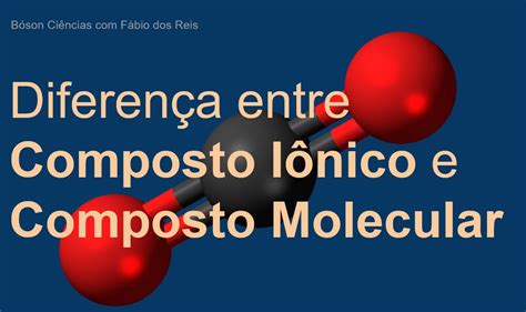 Diferença entre Composto Iônico e Composto Molecular Diário do