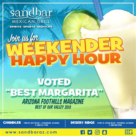 Sandbar Arizona Happy Hour Mexican Grill Sandbar Mexican Food Recipes