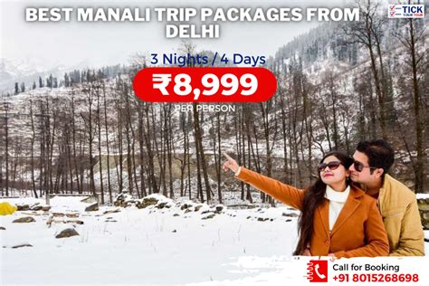 Best Kullu Manali Tour Packages from Delhi ₹8999- TickYourTour