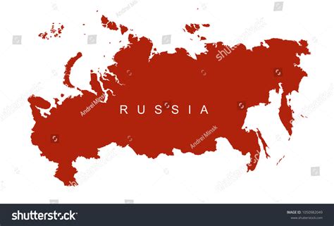 Vector Map Russia Map Russian Federation Stock Vector Royalty Free