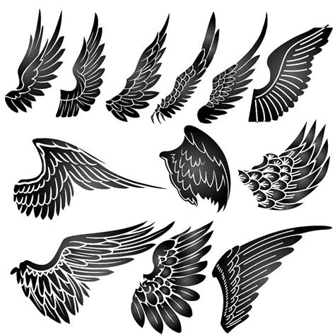 Wing Tattoo Stencils - ClipArt Best