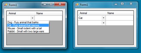 Datagridview Combobox Column Windows Forms Control Lasopaaway