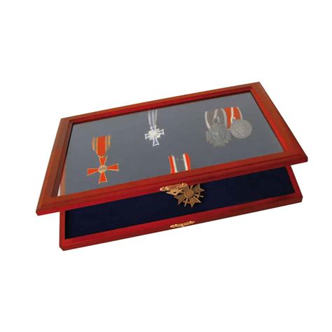 Wooden Display Case For Medals Decorations Safe Albums