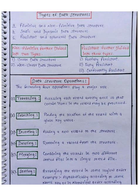 Solution Data Structures Handwritten Notes Studypool