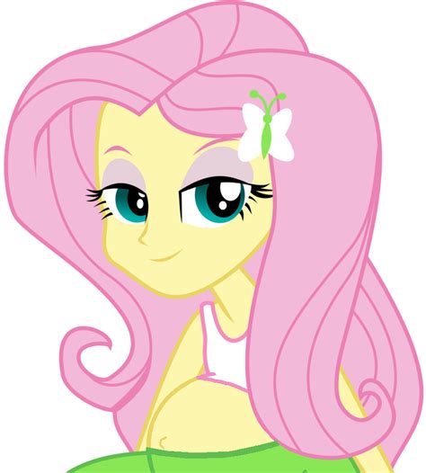 454307 Safe Fluttershy Equestria Girls Bedroom Eyes Belly Button