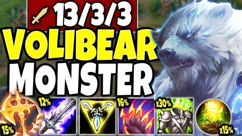 New Volibear Rework 🔥 Max Heal Volibear Build 🔥 Lol New Reworked