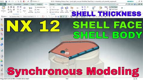 NX12 Synchronous Modeling TUTORIALS Shell Face Shell Body Siemens