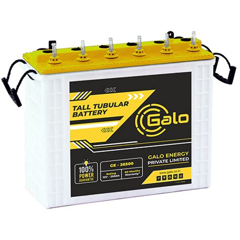 Ah Tall Tubular Battery At Best Price In New Delhi Galo Energy