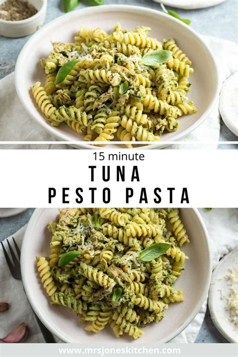 This Easy Tuna Pesto Pasta Recipe Is Ready In 15 Minutes And Is A