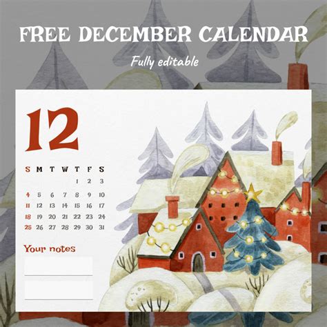 Free December Calendar – MasterBundles