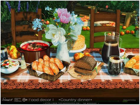 The Sims Resource Food Decor I Country Dinner