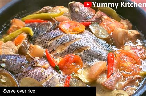 Paksiw Na Tilapia A Colorful Spicy Tilapia Stewed Dish Yummy Kitchen