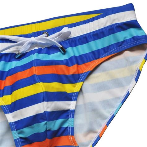 Retro Striped Swim Briefs Queer In The World The Shop