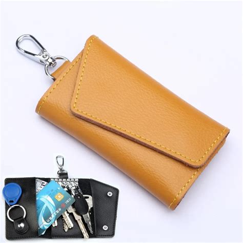 Aliexpress.com : Buy Genuine Leather Key Holder Wallet Solid Keys ...