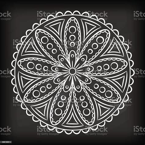 Doodle Mandala Flower Stock Illustration Download Image Now Black