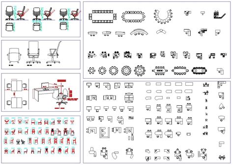 Furniture CAD Blocks Free Download For Office and Home