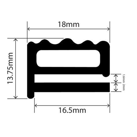 EPDM D Section Door Seal 18mm X 13 75mm RUBBERSMART