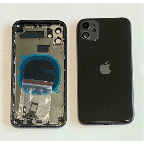 Chassis Remplacement Pour IPhone 11 NOIR Chassis Coque Nu COLLE