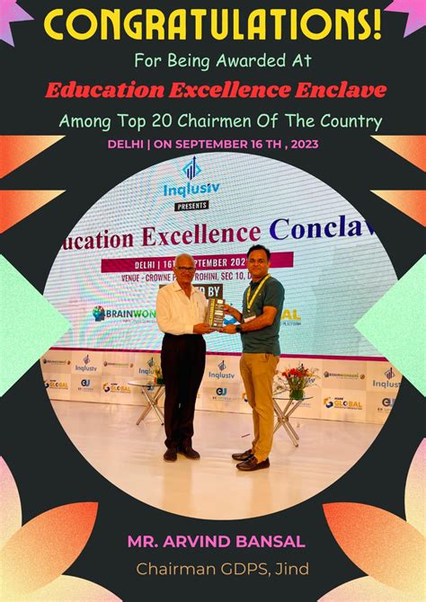 Chairman of Guru Dronacharya Public School, was honoured with "Top 20 ...