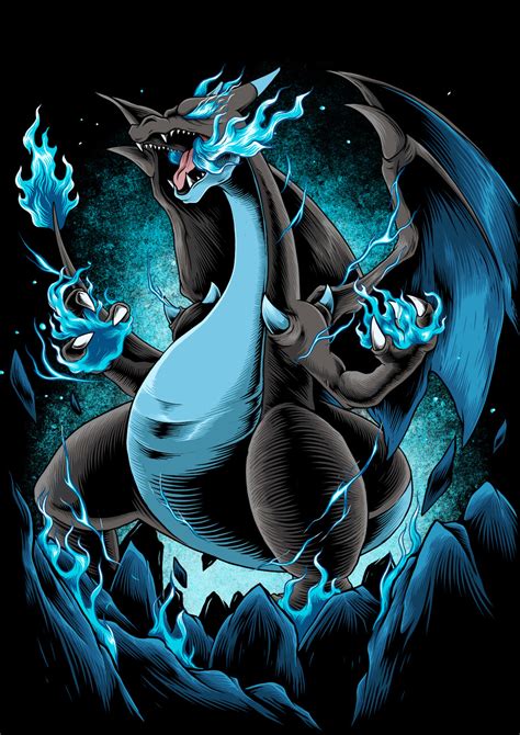 Wall Art Print Mega Charizard X Europosters