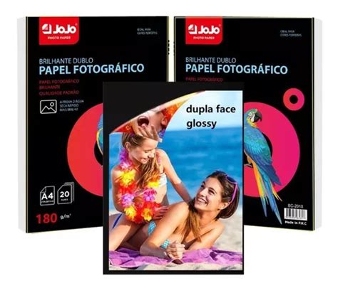 Fls Papel Fotografico Glossy G Dupla Face Jato Tinta