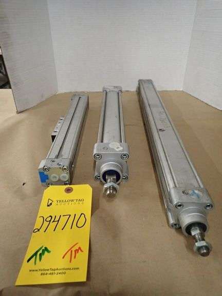 Lot of Festo Pneumatic Cylinders with Linear Actuator - Yellow Tag Auctions