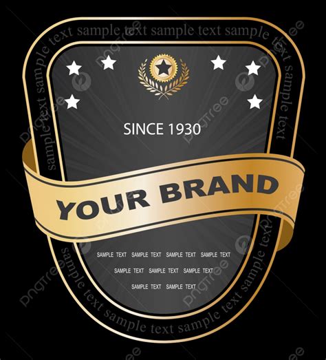 Gold Vintage Label Vector Hd Images Vintage Gold Label Decoration