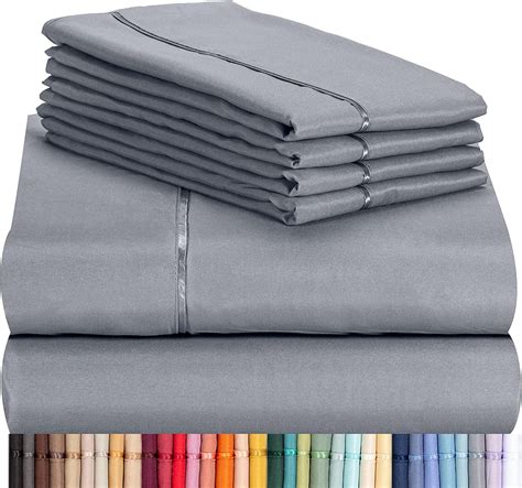 6 Piece Premium Bamboo Sheet Set Deep Pockets 50 Colors 2200 Count