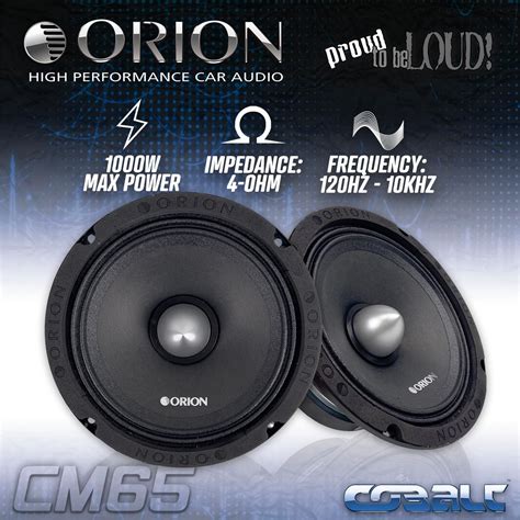 Orion Cobalt Cm Altavoces Tipo Bala De Rango Medio De Pulgadas