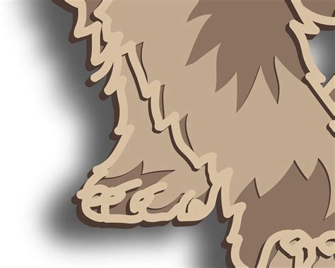 Badger Multilayer Svg Badger Cut File 3d Layer Plywood Etsy